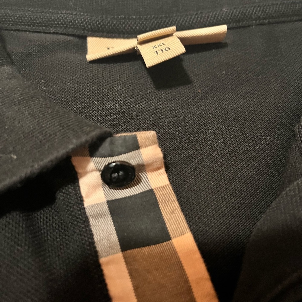 Black Burberry polo